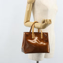 LOUIS VUITTON Monogram Vernis Reade PM Hand Bag Bronze M91146 LV Auth ep13959-23