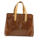 LOUIS VUITTON Monogram Vernis Reade PM Hand Bag Bronze M91146 LV Auth ep13959-2