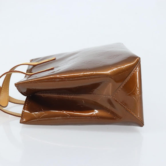 LOUIS VUITTON Monogram Vernis Reade PM Hand Bag Bronze M91146 LV Auth ep13959