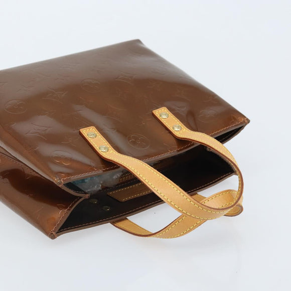 LOUIS VUITTON Monogram Vernis Reade PM Hand Bag Bronze M91146 LV Auth ep13959