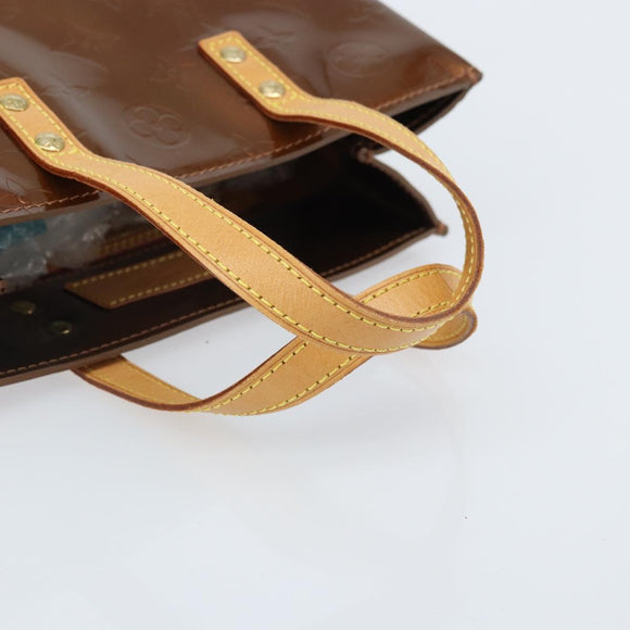 LOUIS VUITTON Monogram Vernis Reade PM Hand Bag Bronze M91146 LV Auth ep13959