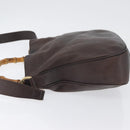 GUCCI Bamboo Hand Bag Leather 2way Brown Gold 001 1638 Auth ep13961-5