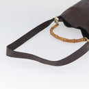 GUCCI Bamboo Hand Bag Leather 2way Brown Gold 001 1638 Auth ep13961-9