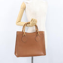 GUCCI Bamboo Hand Bag Leather Brown Gold 002 1095 Auth ep13963-26