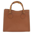 GUCCI Bamboo Hand Bag Leather Brown Gold 002 1095 Auth ep13963-3