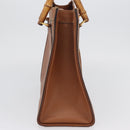 GUCCI Bamboo Hand Bag Leather Brown Gold 002 1095 Auth ep13963-5