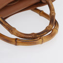 GUCCI Bamboo Hand Bag Leather Brown Gold 002 1095 Auth ep13963-7