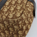 Christian Dior Trotter Canvas Hand Bag Brown Silver Auth ep13969-10