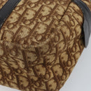 Christian Dior Trotter Canvas Hand Bag Brown Silver Auth ep13969-12
