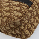 Christian Dior Trotter Canvas Hand Bag Brown Silver Auth ep13969-13