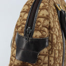 Christian Dior Trotter Canvas Hand Bag Brown Silver Auth ep13969-15