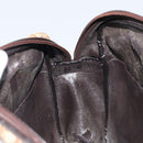 Christian Dior Trotter Canvas Hand Bag Brown Silver Auth ep13969-18