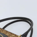 Christian Dior Trotter Canvas Hand Bag Brown Silver Auth ep13969-8
