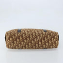 Christian Dior Trotter Canvas Hand Bag Brown Silver Auth ep13969-9