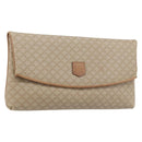 CELINE Macadam Canvas Clutch Bag PVC Beige Gold Auth ep13970-1