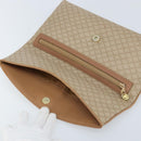 CELINE Macadam Canvas Clutch Bag PVC Beige Gold Auth ep13970-8