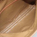 CELINE Macadam Canvas Clutch Bag PVC Beige Gold Auth ep13970-9