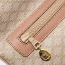 CELINE Macadam Canvas Clutch Bag PVC Beige Gold Auth ep13970-10