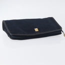 Christian Dior Trotter Canvas Clutch Bag 2 Set Navy Gold Auth ep13971-5
