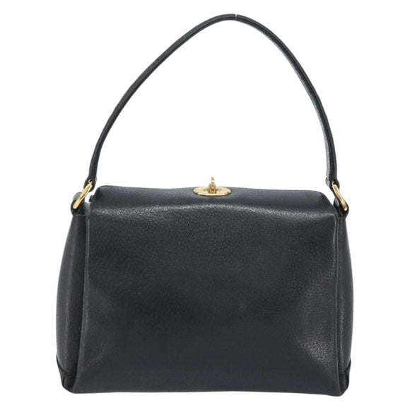 GUCCI Hand Bag Leather Black Gold 000 26 0025 Auth ep13973