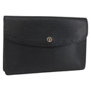 LOUIS VUITTON Epi Montaigne 27 Clutch Bag Black M52652 LV Auth ep13974-1