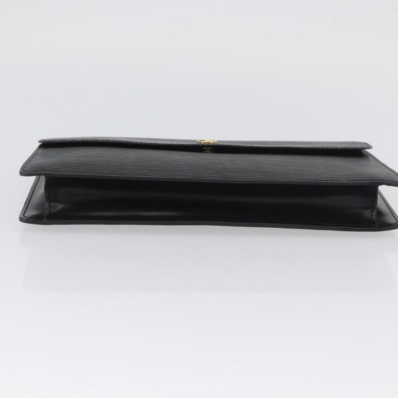 LOUIS VUITTON Epi Montaigne 27 Clutch Bag Black M52652 LV Auth ep13974