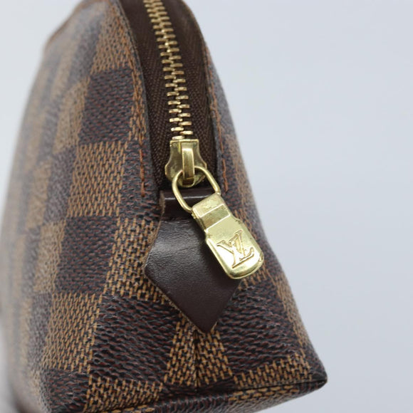 LOUIS VUITTON Damier Ebene Pochette Cosmetic PM Pouch N47516 LV Auth ep13975