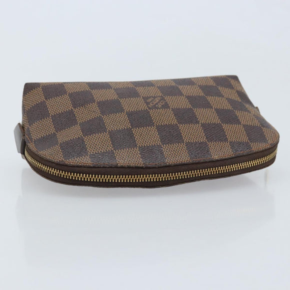 LOUIS VUITTON Damier Ebene Pochette Cosmetic PM Pouch N47516 LV Auth ep13975