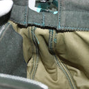 FENDI Mamma Baguette Hand Bag Cotton Green Silver Auth ep13976-19