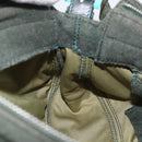 FENDI Mamma Baguette Hand Bag Cotton Green Silver Auth ep13976-20