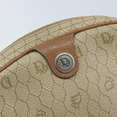 Christian Dior Honeycomb Canvas Shoulder Bag PVC Beige Silver Auth ep13977-14