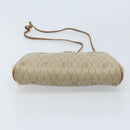 Christian Dior Honeycomb Canvas Shoulder Bag PVC Beige Silver Auth ep13977-9