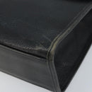 Burberrys Hand Bag Leather Black Silver Auth ep13978-9