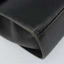 Burberrys Hand Bag Leather Black Silver Auth ep13978-14