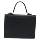 Burberrys Hand Bag Leather Black Silver Auth ep13978-2