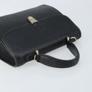 Burberrys Hand Bag Leather Black Silver Auth ep13978-6