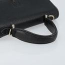 Burberrys Hand Bag Leather Black Silver Auth ep13978-7