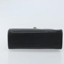 Burberrys Hand Bag Leather Black Silver Auth ep13978-5