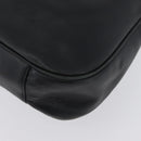 GUCCI Bamboo Hand Bag Leather 2way Black Gold 001 3754 1577 Auth ep13982-16