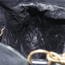 GUCCI Bamboo Hand Bag Leather 2way Black Gold 001 3754 1577 Auth ep13982-21