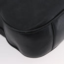 GUCCI Bamboo Shoulder Bag Leather 2way Black Gold 001 1577 Auth ep13983-15