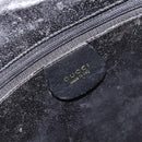 GUCCI Bamboo Hand Bag Leather Black Gold 001 1998 1638 Auth ep13986-17