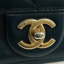 CHANEL Matelasse 23 Chain Bag Lamb Skin 2way Navy Gold CC Auth ep14001SAM-21