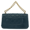 CHANEL Matelasse 23 Chain Bag Lamb Skin 2way Navy Gold CC Auth ep14001SAM-2
