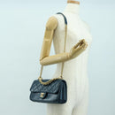 CHANEL Matelasse 23 Chain Bag Lamb Skin 2way Navy Gold CC Auth ep14001SAM-33
