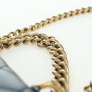 CHANEL Matelasse 23 Chain Bag Lamb Skin 2way Navy Gold CC Auth ep14001SAM-14