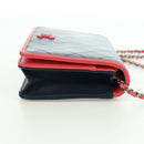 CHANEL Matelasse Chain Shoulder Bag Lamb Skin Navy Gold CC Auth ep14004SAM-4