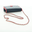 CHANEL Matelasse Chain Shoulder Bag Lamb Skin Navy Gold CC Auth ep14004SAM-7