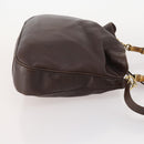 GUCCI Bamboo Shoulder Bag Leather 2way Brown Gold 001 2404 1577 Auth ep14006-3