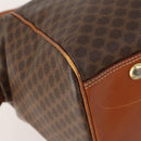 CELINE Macadam Canvas Boston Bag PVC Leather 2way Brown Gold Auth ep14007-17